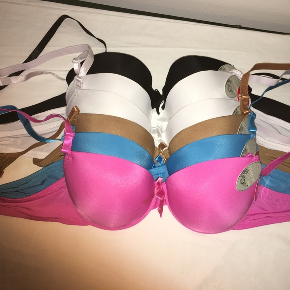 NEW LOT OF 6 UNDERWIRED BRAS SM PADDING SMOOTH 38B - Picture 2 of 5
